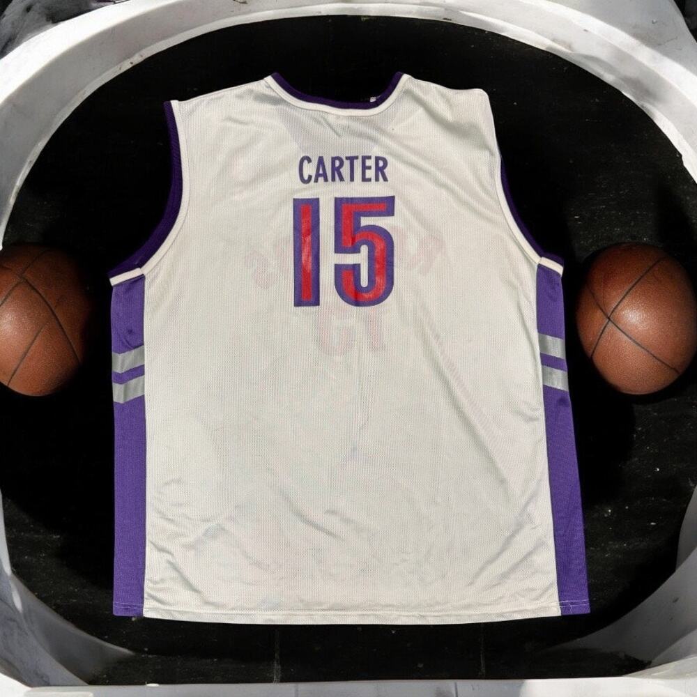 Raptors #15 Carter White Jersey